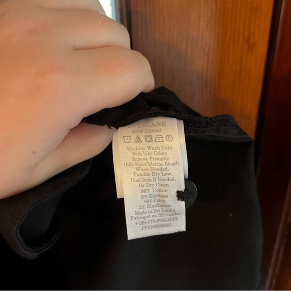 Never Worn Everlane The Paperbag Black Mini Dress Large - Picture 7 of 8